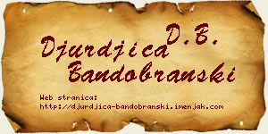 Đurđica Bandobranski vizit kartica